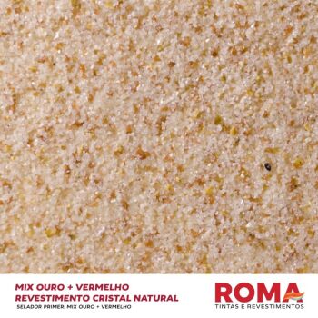 Imagem de REVESTIMENTO CRISTAL PEDRA NATURAL MIX OURO + VERMELHO 23 KG - ROMA